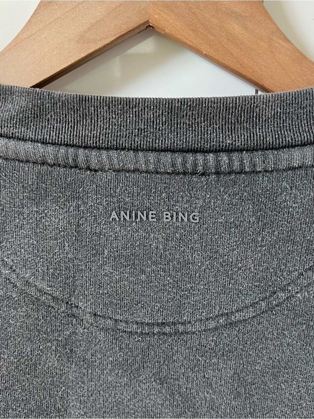 Anine Bing Dallas Ramona Sweatshirt University of Dallas in Washed Black NWT - Picture 4 of 9